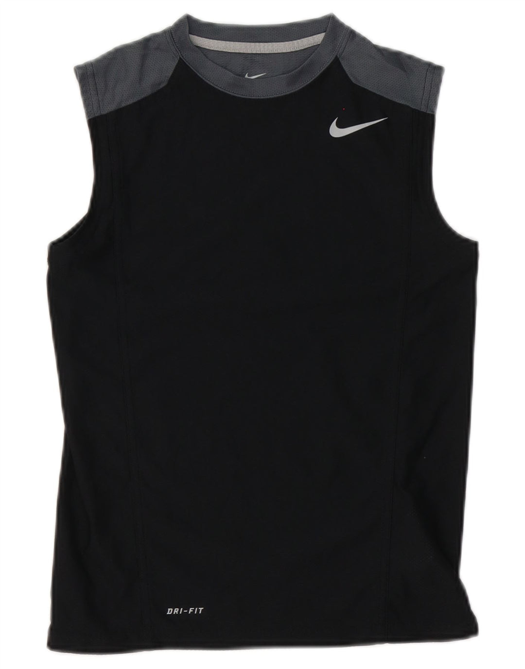 Canotta Nike Dri Fit da donna UK 10 Small Nero Colourblock Poliestere