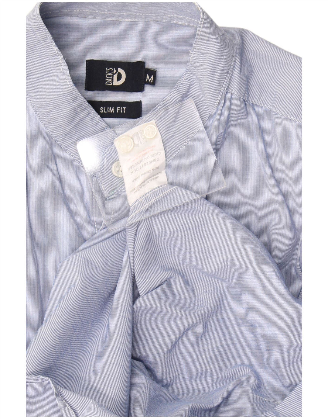 Camicia slim fit da uomo Dack's in cotone blu medio