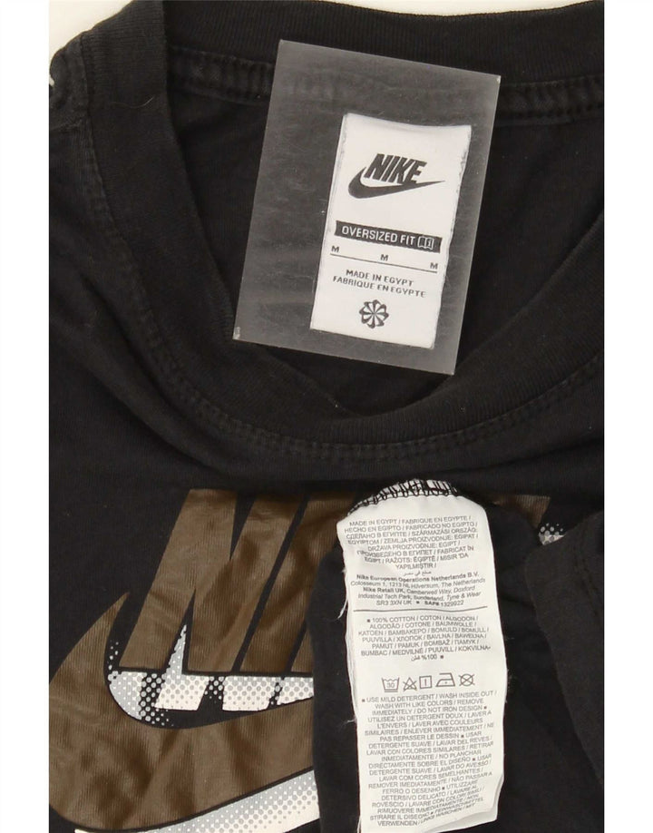 T-shirt grafica oversize da uomo Nike, top in cotone nero medio