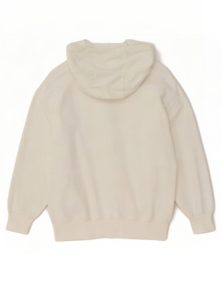 Maglia con cappuccio da donna Nike UK 14 cotone bianco medio