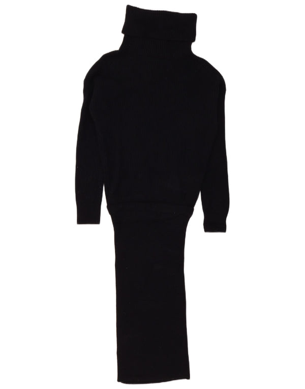 Abito maglione a maniche lunghe con collo alto da donna All Saints UK 10 piccolo nero