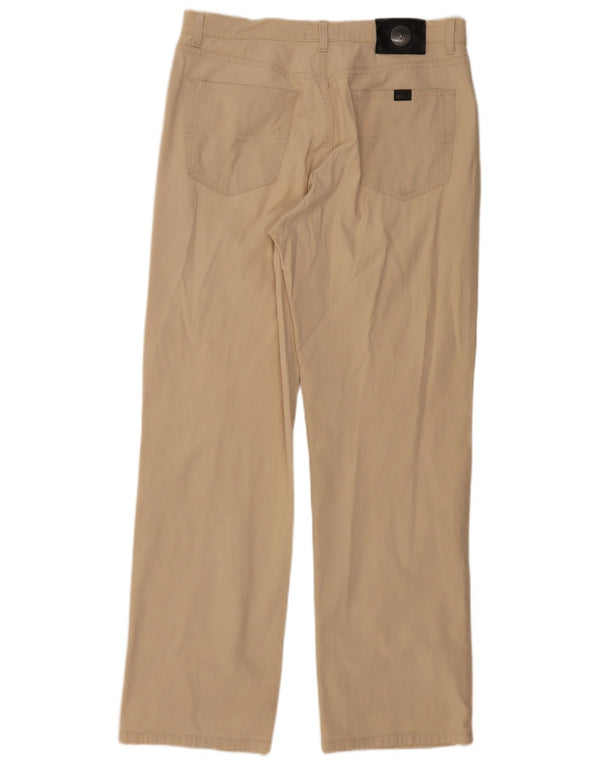 Pantaloni Casual Dritti Uomo Trussardi W36 L31 Cotone Beige