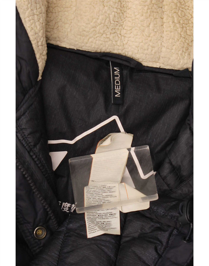 Giacca imbottita con cappuccio da donna Superdry UK 14 nylon blu navy medio