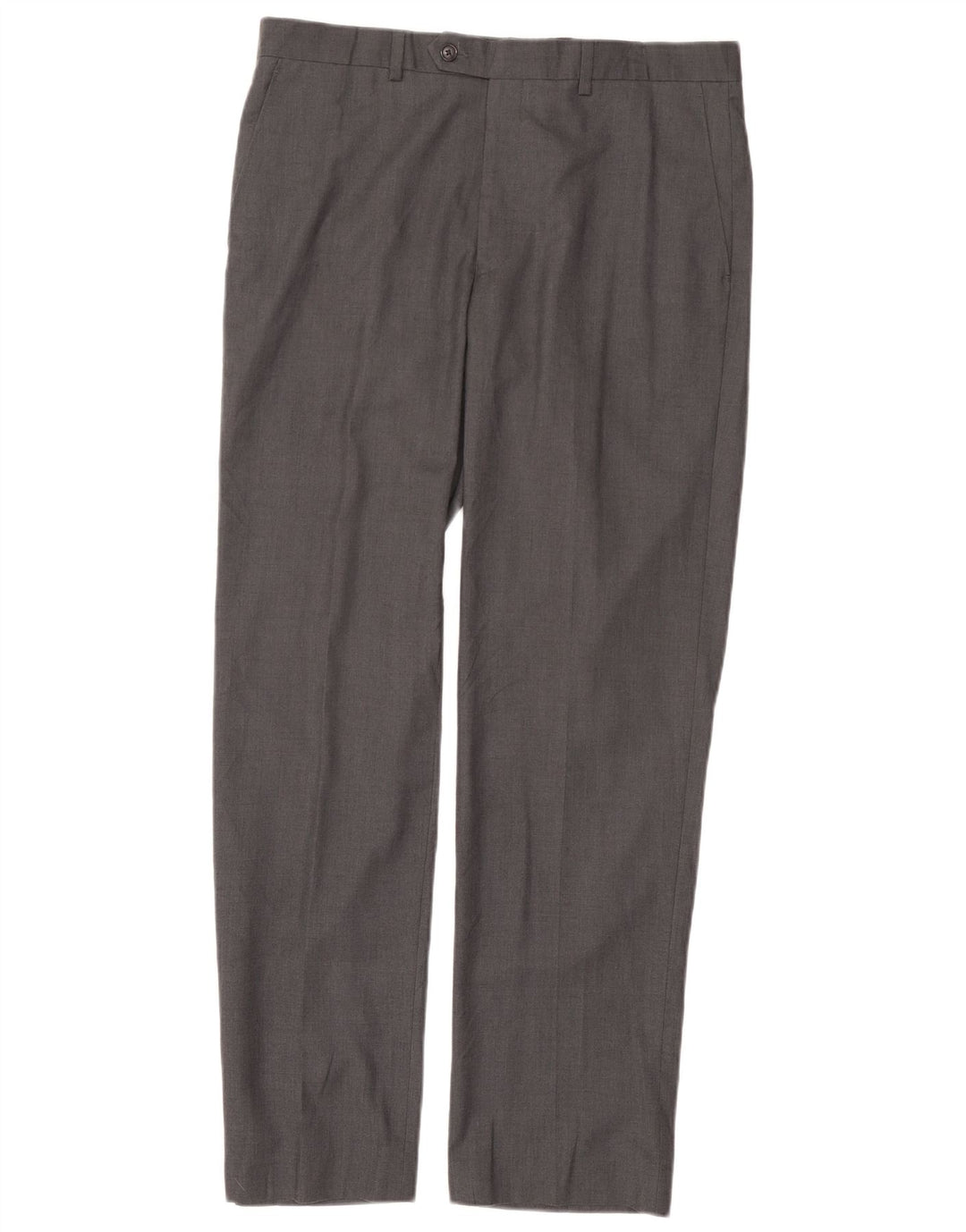 RALPH LAUREN Pantaloni da abito dritti da uomo W34 L32 Poliestere grigio