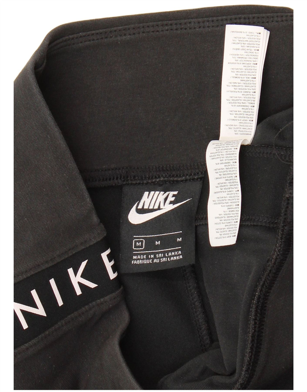 Pantaloncini sportivi grafici Nike da donna UK 12 cotone medio nero