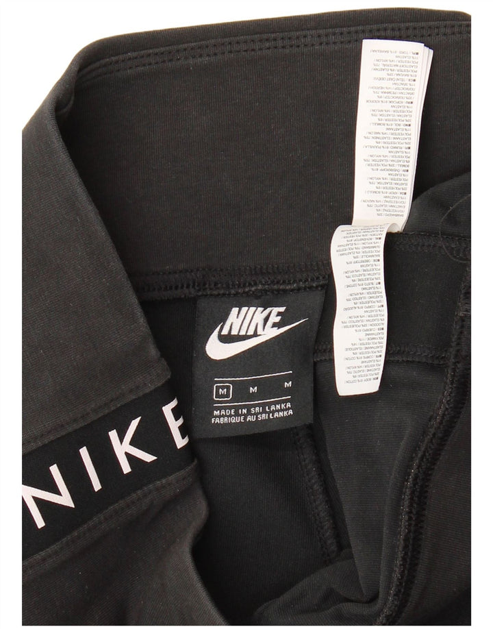 Pantaloncini sportivi grafici Nike da donna UK 12 cotone medio nero