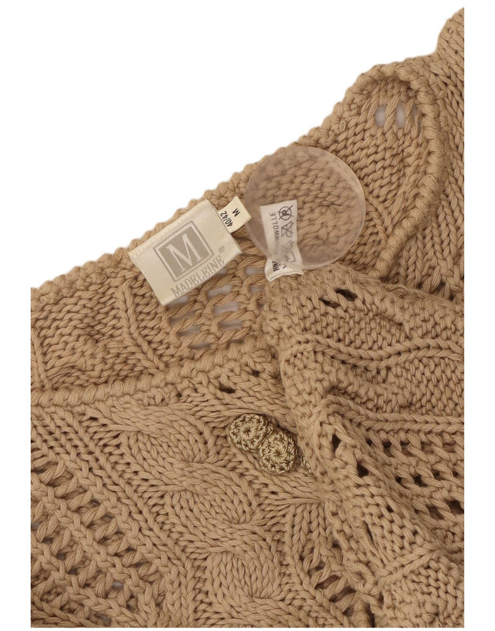 Maglione da donna Madeleine con scollo a barchetta trasparente EU 40/42 Beige medio