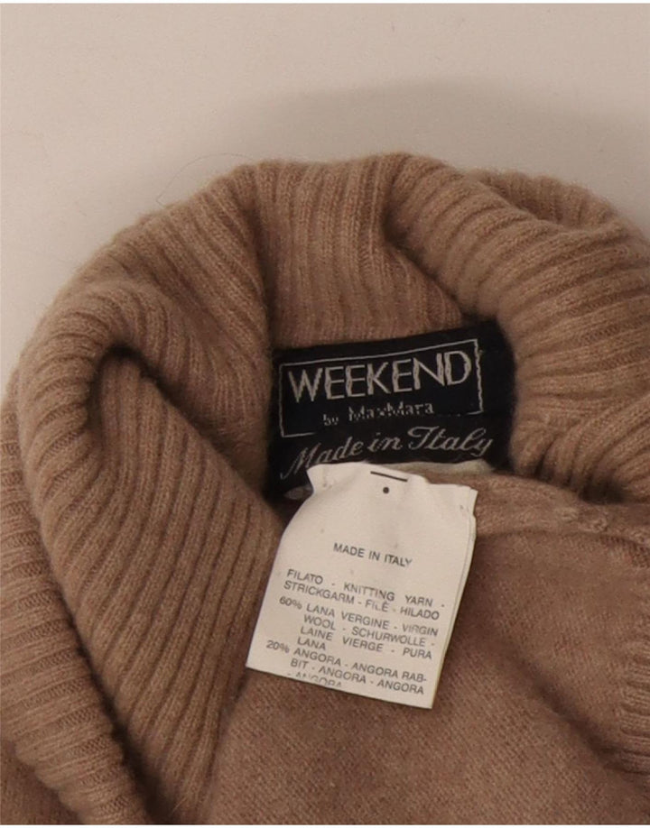 Maglione maglione collo alto da donna Max Mara Weekend UK 12 Beige medio