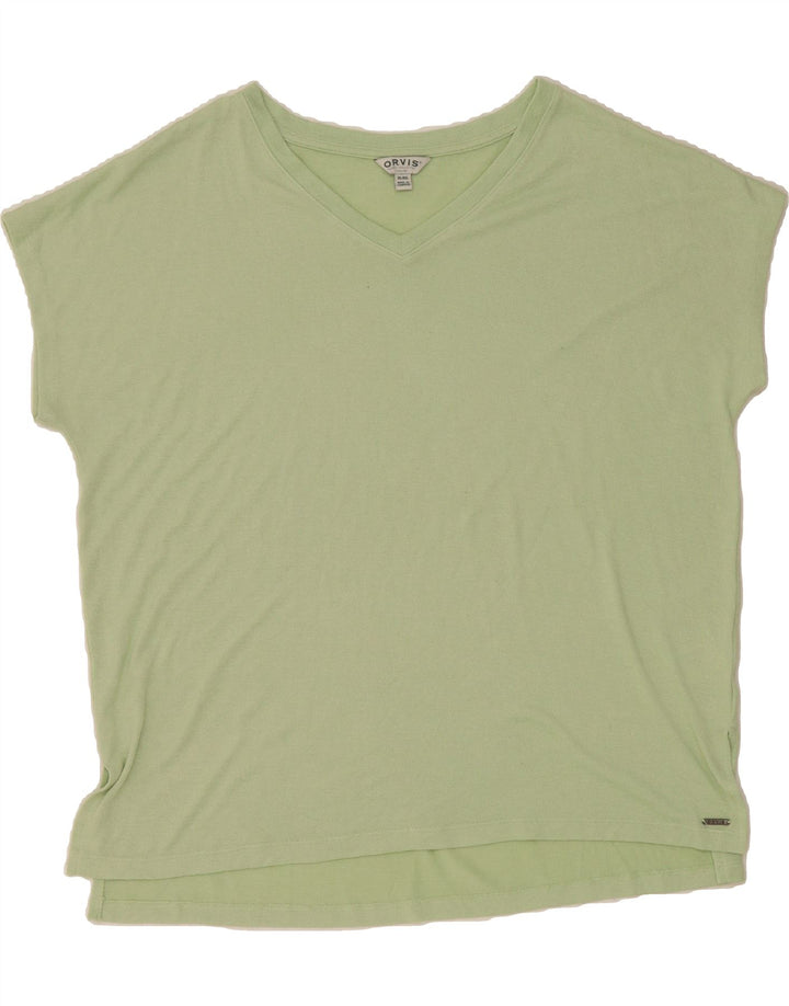 ORVIS Womens T-Shirt Top UK 18 XL Green Polyester Vintage Orvis and Second-Hand Orvis from Messina Hembry 