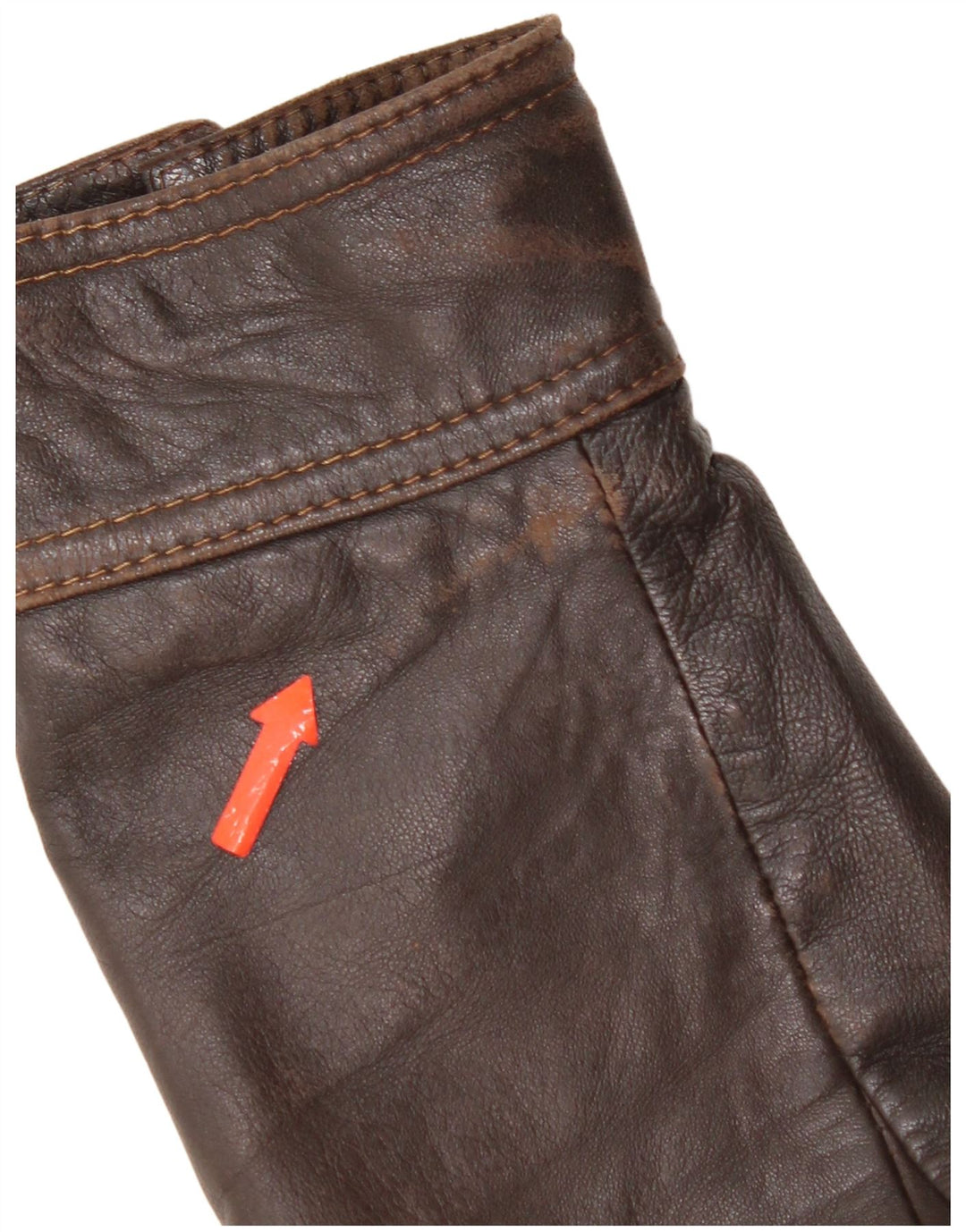 Giacca in pelle vintage da uomo UK 42 XL in pelle marrone