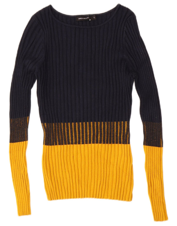 Karen Millen Maglione da donna con scollo a barchetta UK 12 Medio Blu navy