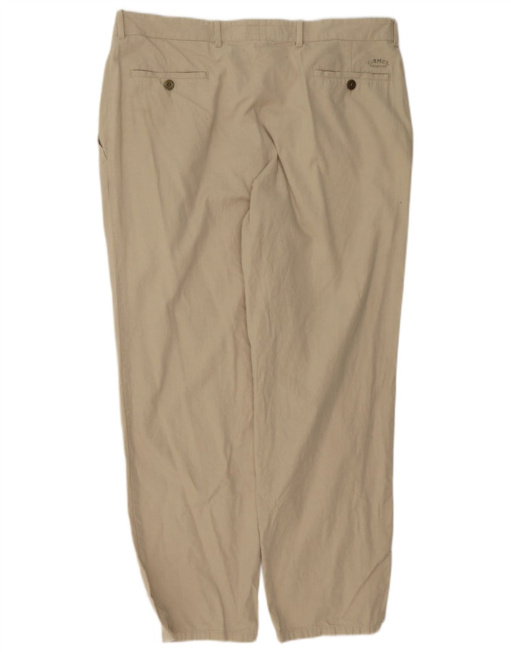CAMEL ACTIVE Pantaloni da abito con pedge da uomo W40 L30 in cotone beige