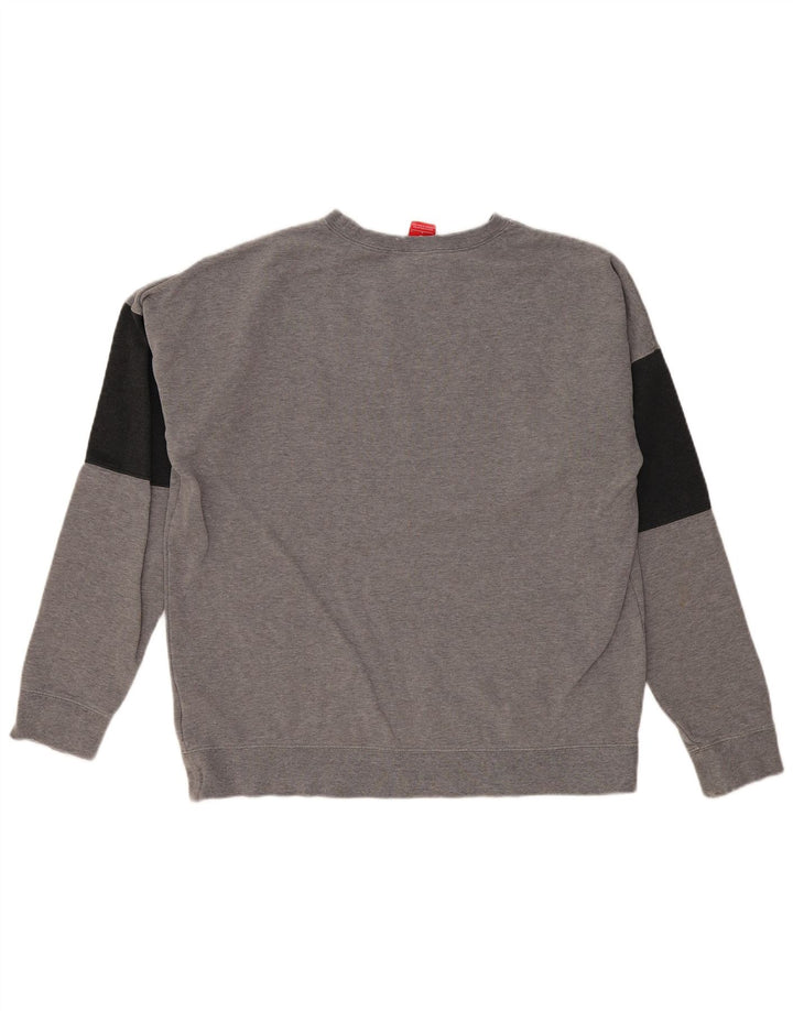 Felpa con grafica Nike da uomo, grande, in cotone color block grigio