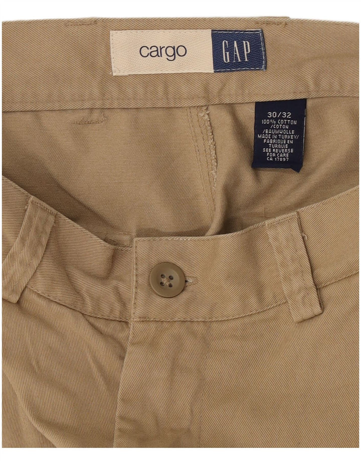 Pantaloni cargo dritti da uomo Gap W30 L32 in cotone beige