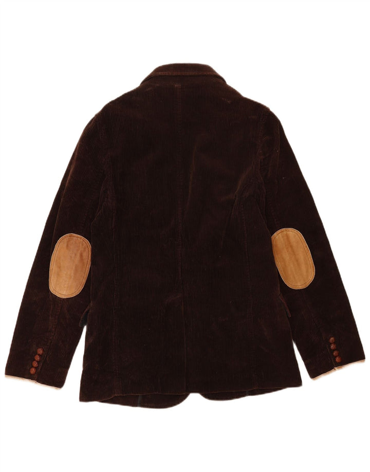 Giacca blazer a 3 bottoni da donna Ralph Lauren US 10 Large Brown Colourblock