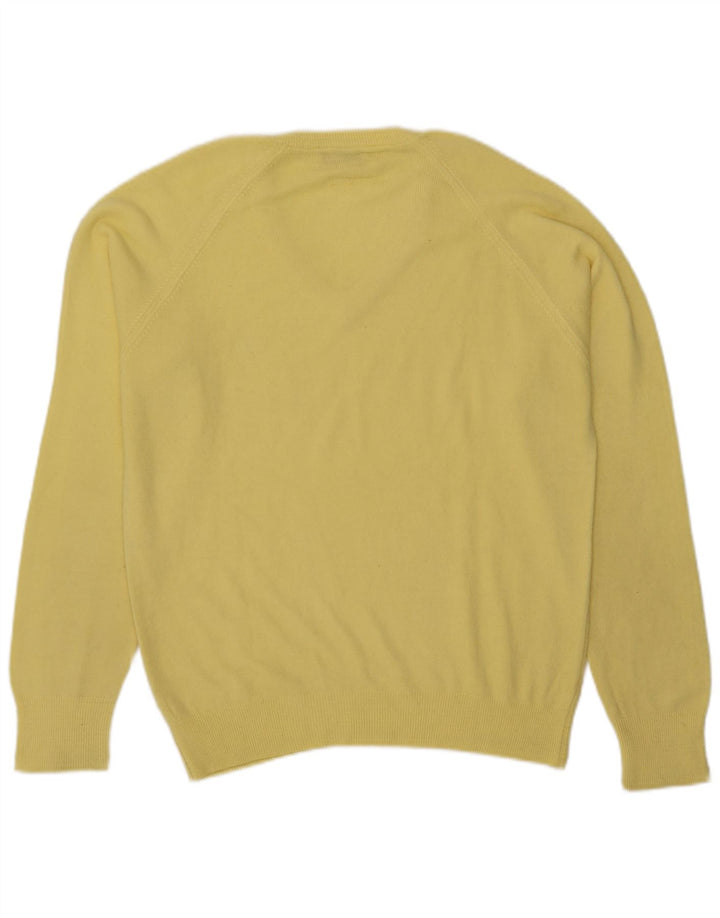 Maglione Kappa da uomo con scollo a V, giallo medio, in acrilico