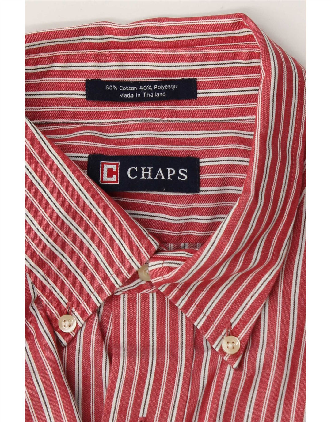 Camicia da uomo Chaps XL in cotone a righe rosse