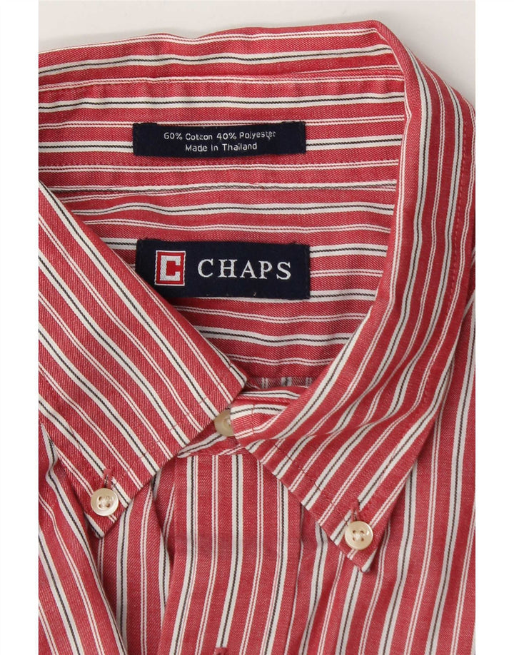Camicia da uomo Chaps XL in cotone a righe rosse
