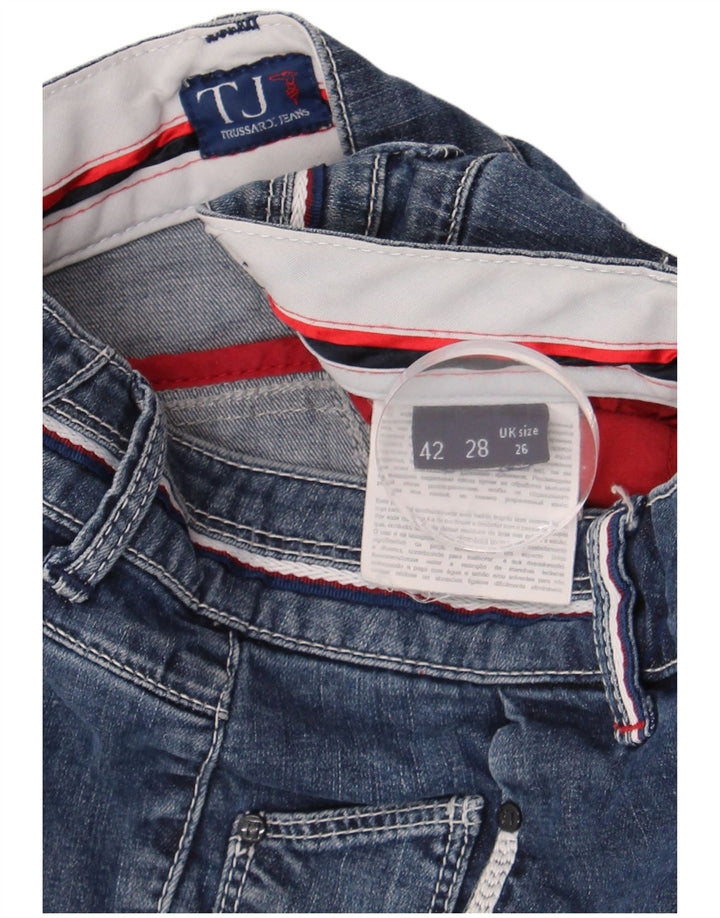 Jeans Capri Donna Trussardi W26 L20 Blu Cotone