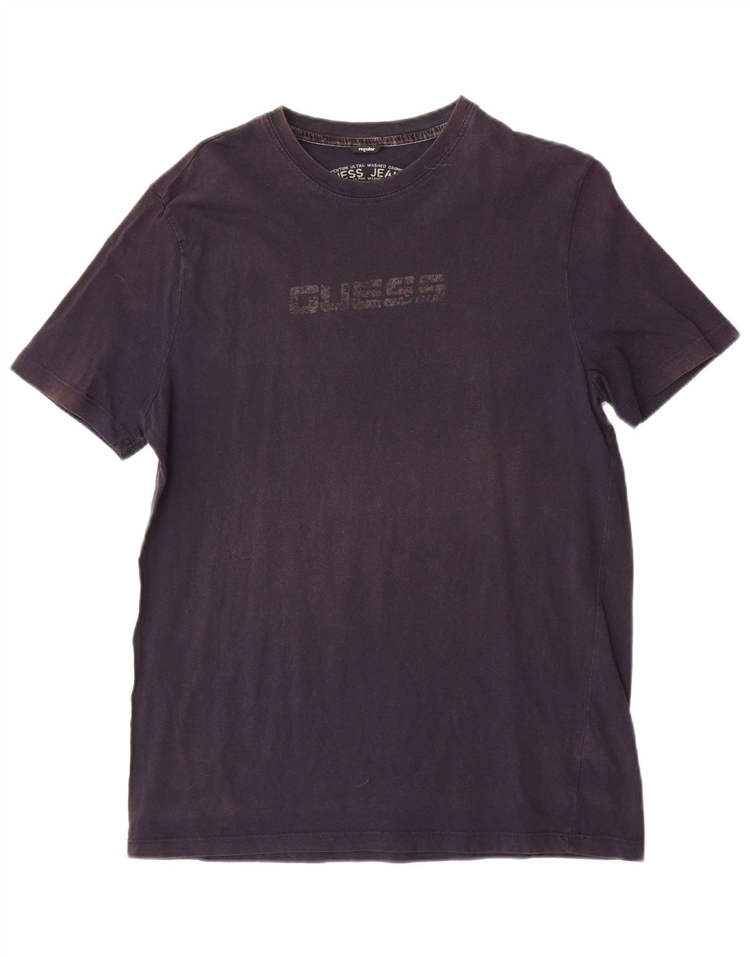 Guess T-shirt grafica regolare da uomo, taglia grande, in cotone blu navy
