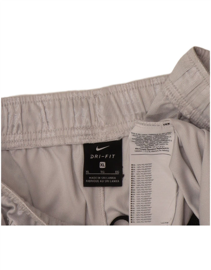 Pantaloncini sportivi Nike Dri Fit da uomo XL in poliestere a righe grigie