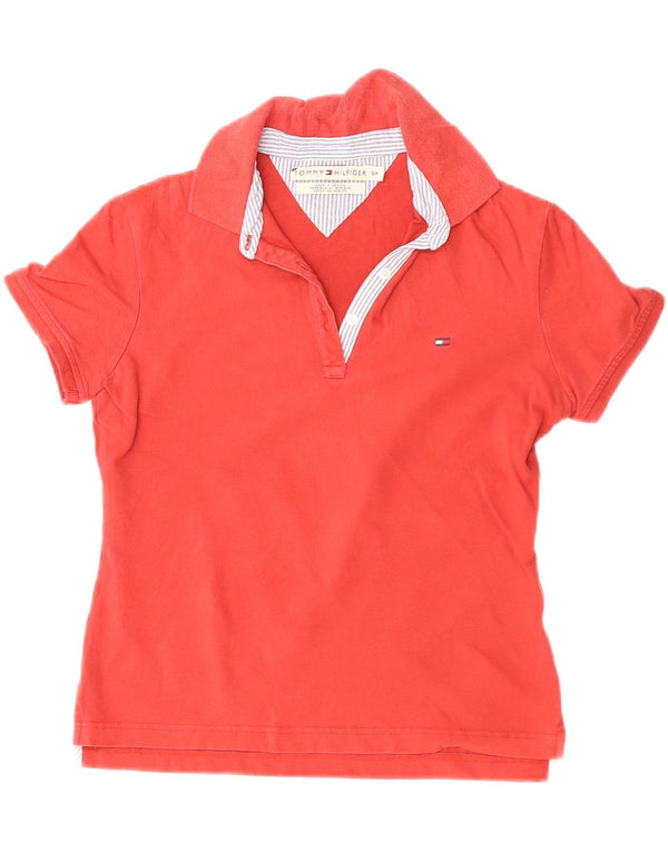 TOMMY HILFIGER Polo da donna UK 10 piccola rossa in cotone