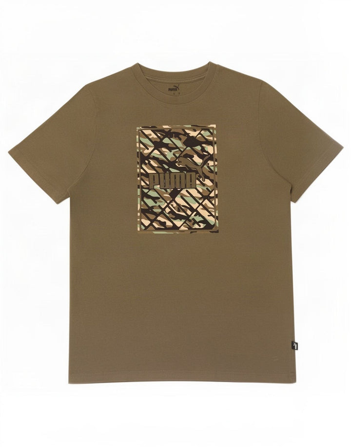 T-shirt grafica da uomo Puma media cachi