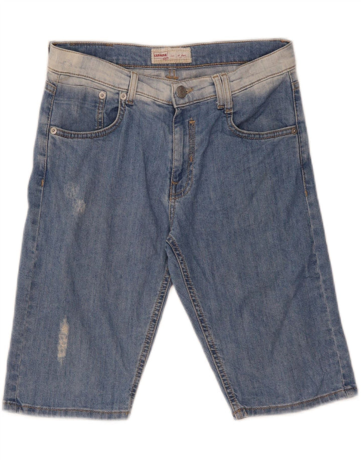 Pantaloncini di jeans invecchiati CARRERA da bambino 13-14 anni W30 cotone blu