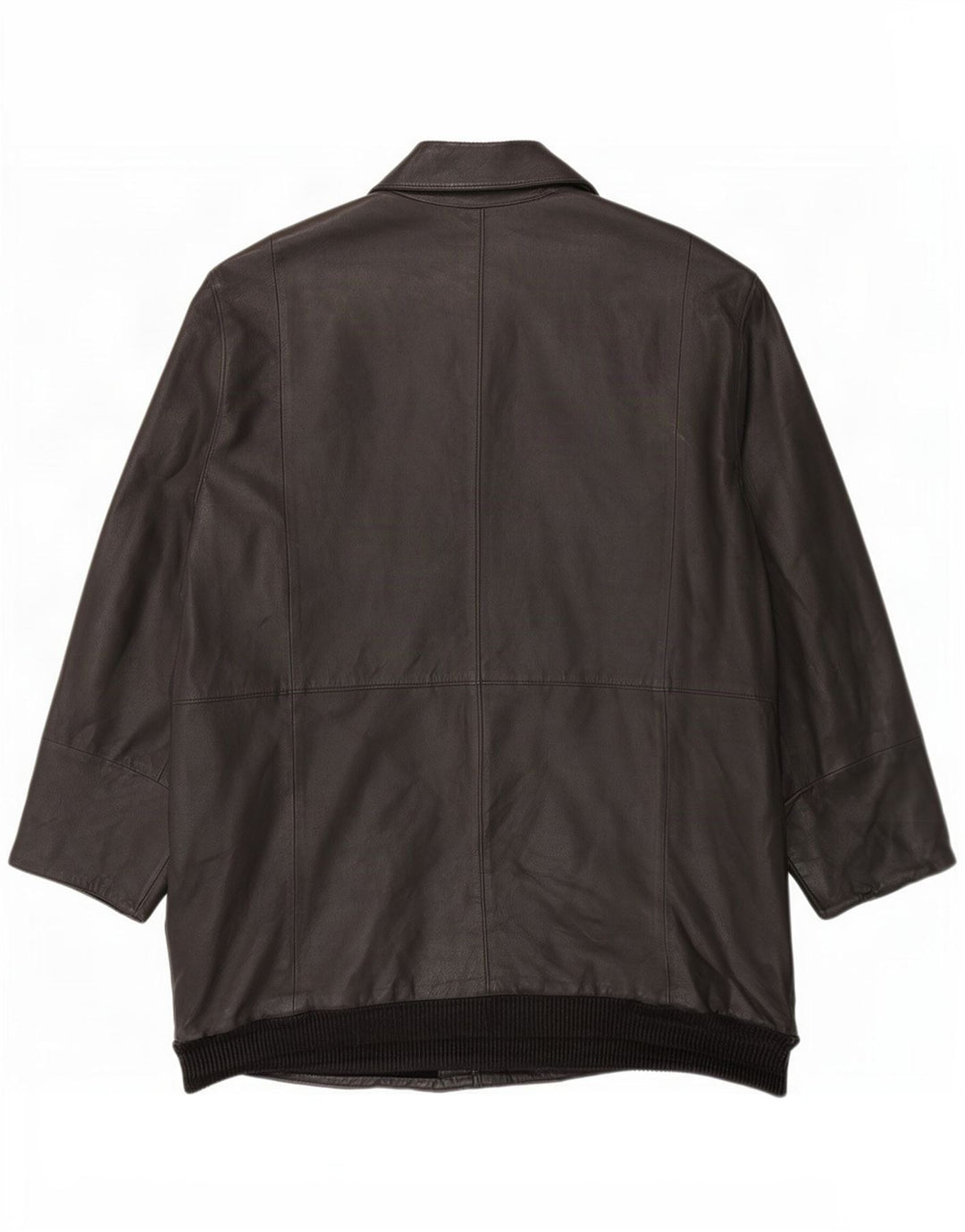 Cappotto in pelle vintage da uomo UK 42 XL Nero