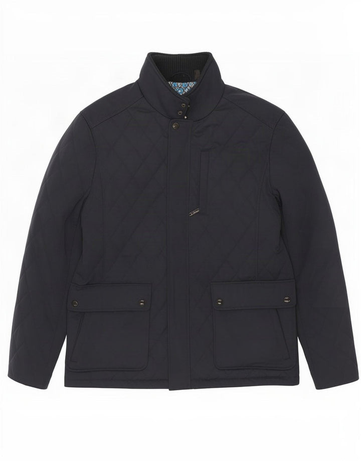 Giacca trapuntata da uomo Ted Baker taglia 4 grande in poliestere blu navy