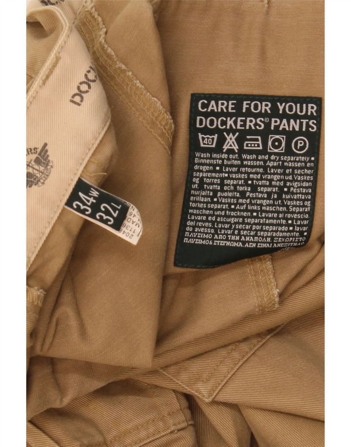 Pantaloni cargo dritti da uomo Dockers W34 L32 Beige