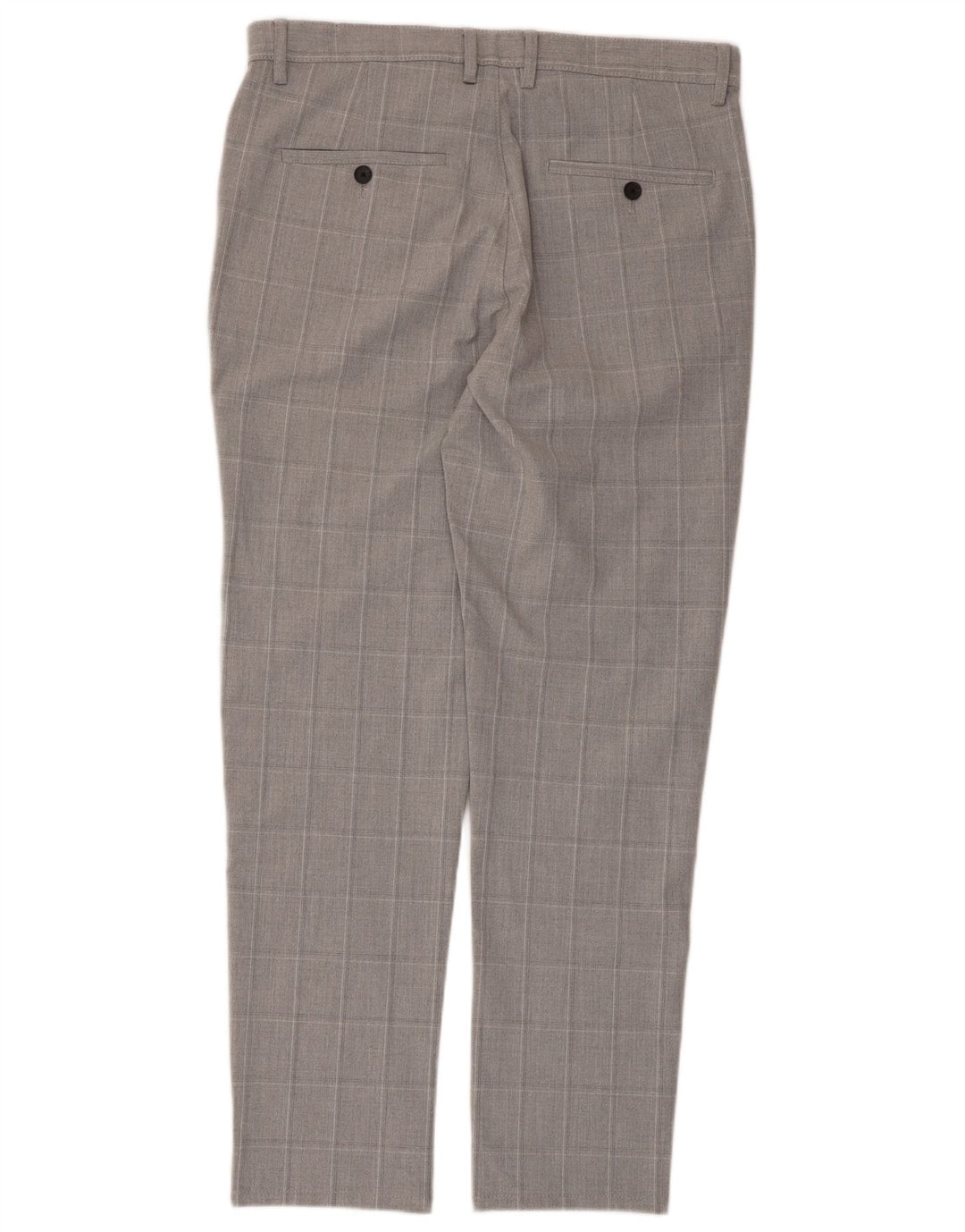 Pantaloni chino slim da uomo Zara EU 40 medi W31 L28 quadri grigi