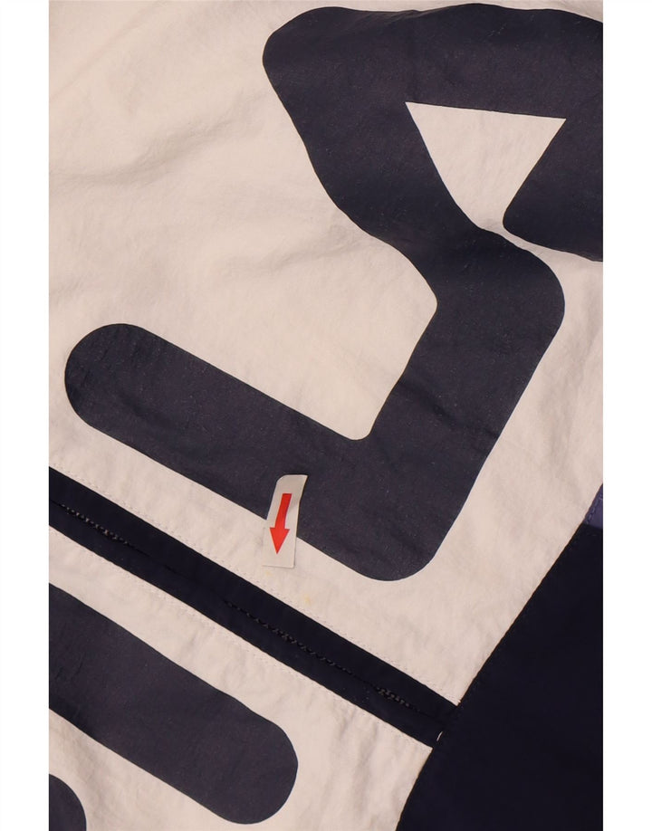 Giacca anorak grafica oversize da ragazzo Fila 5-6 anni 2XS Colorblock bianco