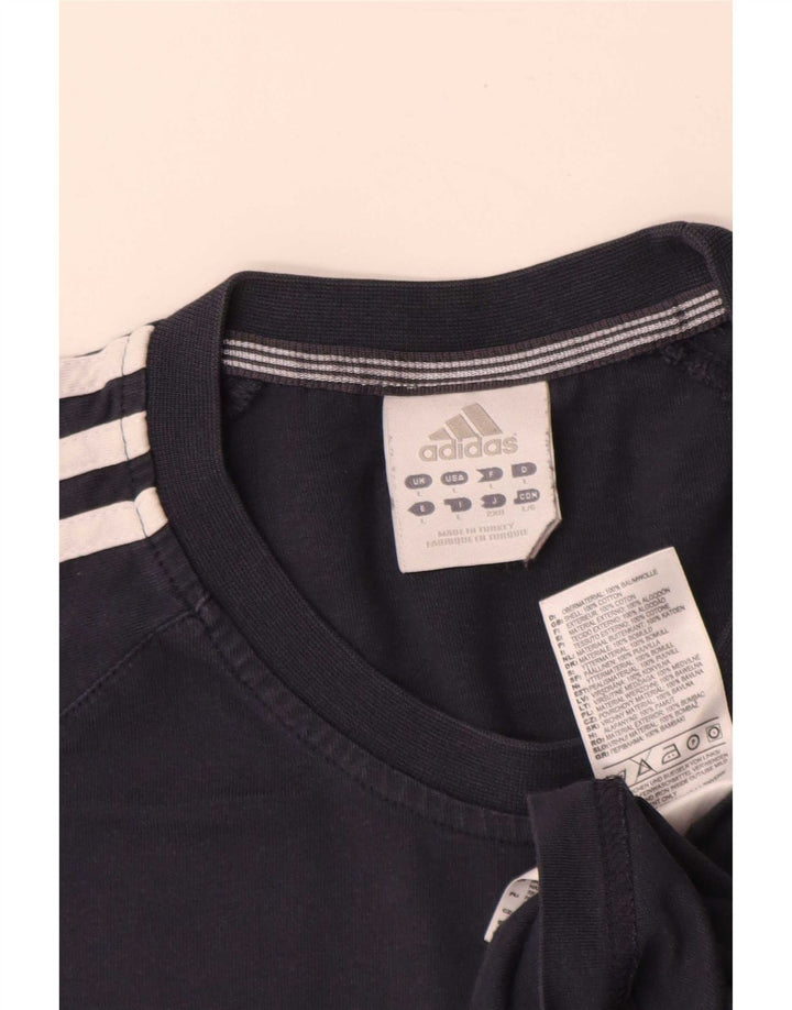 T-shirt da uomo Adidas Top Large in cotone blu navy