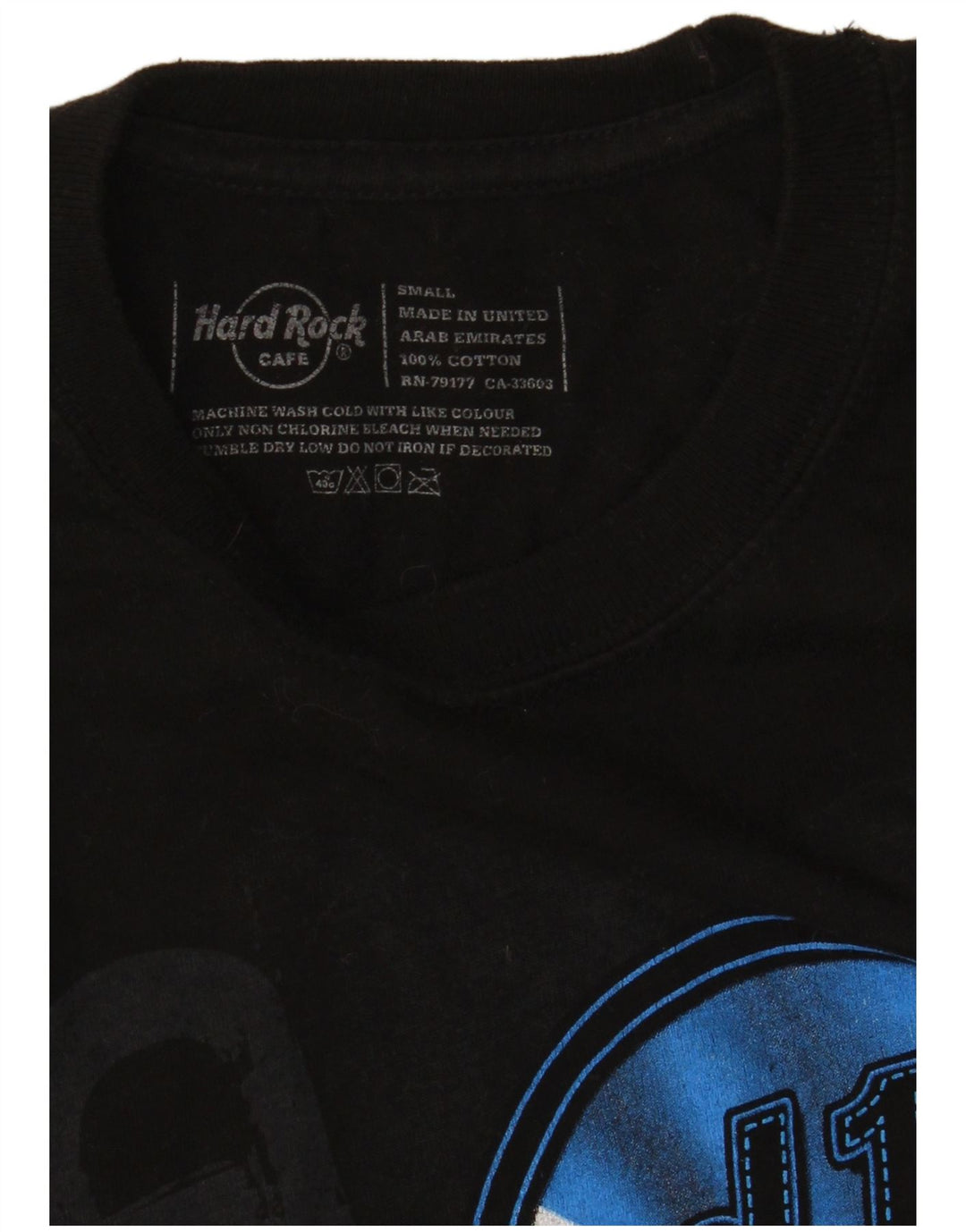 HARD ROCK CAFE T-shirt grafica da uomo di Edimburgo Top piccola in cotone nero