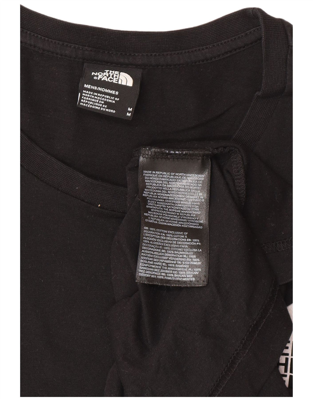 T-shirt grafica da uomo The North Face Top in cotone nero medio