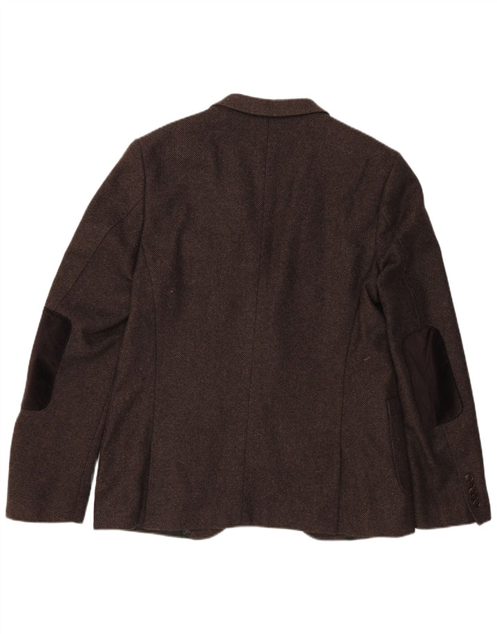 Giacca blazer da uomo a 2 bottoni Drykorn IT 52 XL lana marrone