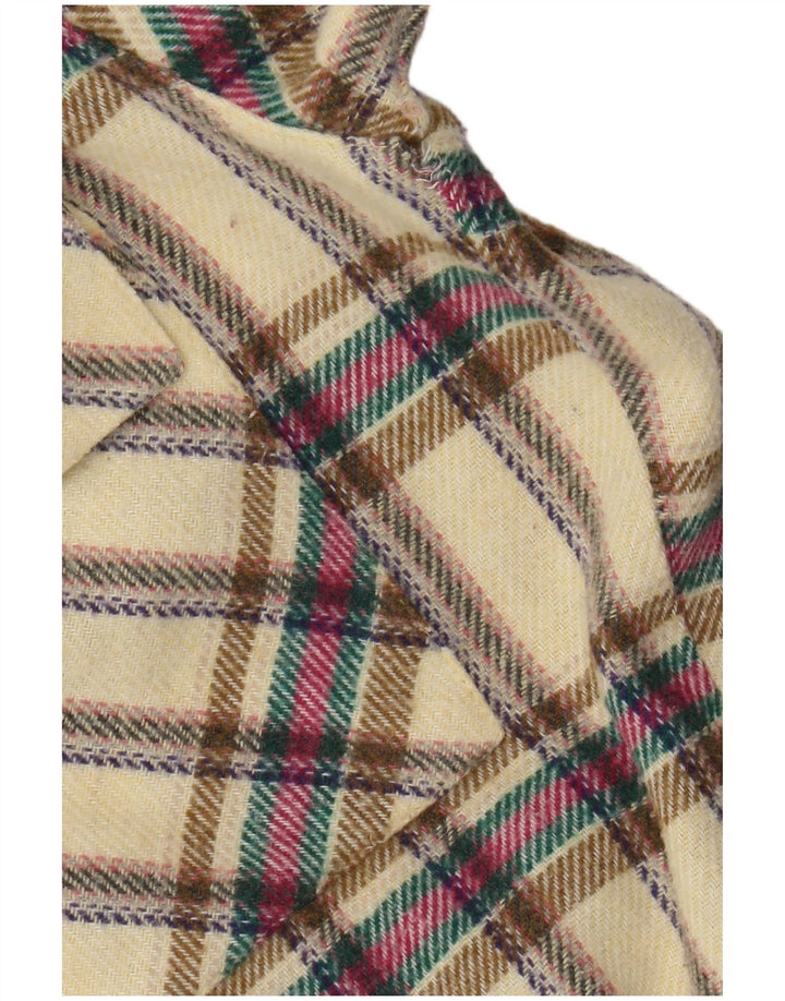 Camicia da uomo in flanella a quadri POP 84 in lana scozzese media gialla