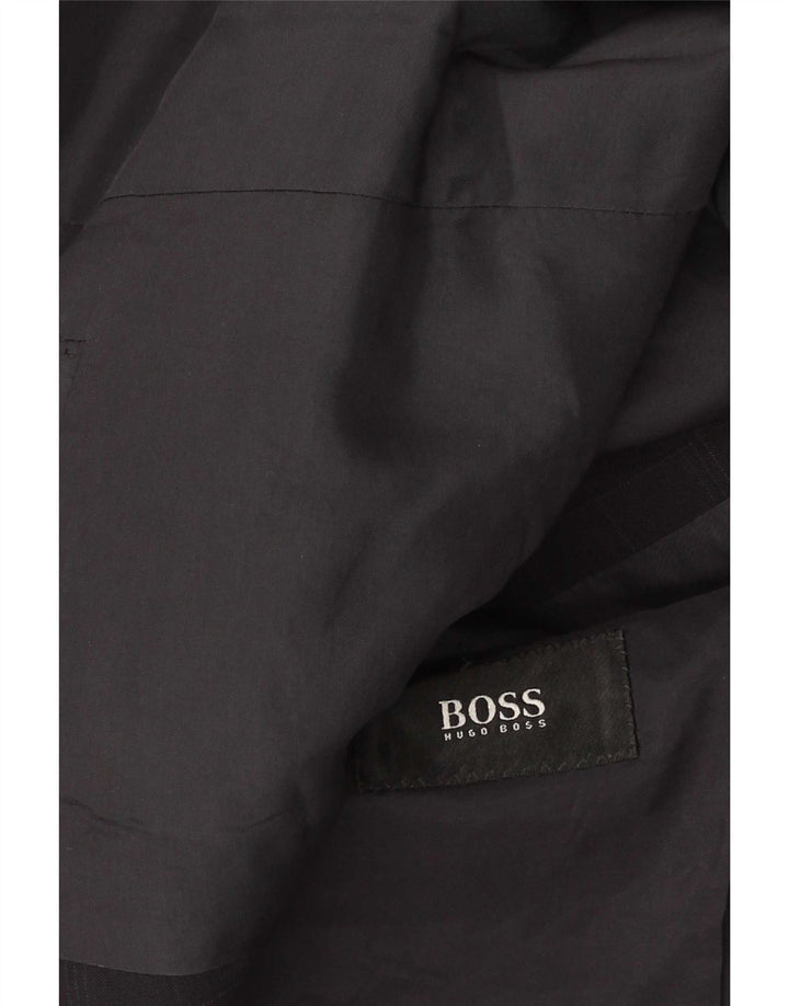 Giacca blazer da uomo a 3 bottoni Hugo Boss UK 38 medio blu navy a quadri