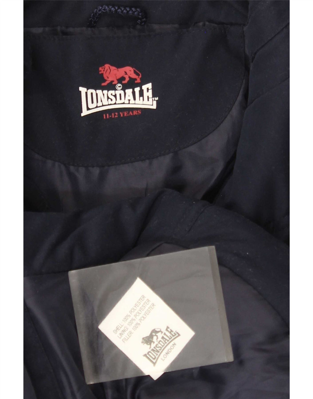 Giacca imbottita per ragazze Lonsdale 11-12 anni in poliestere blu navy