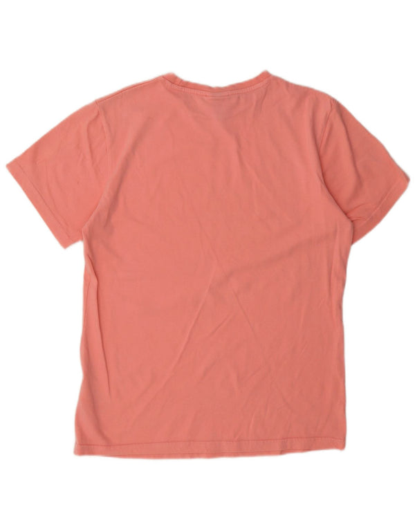 T-shirt grafica oversize da donna Ellesse Top UK 8 Small in cotone rosa