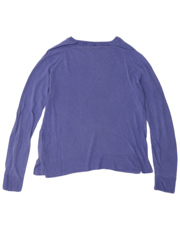 Massimo Dutti Camicetta oversize da donna Top UK 6 XS Lyocell blu navy