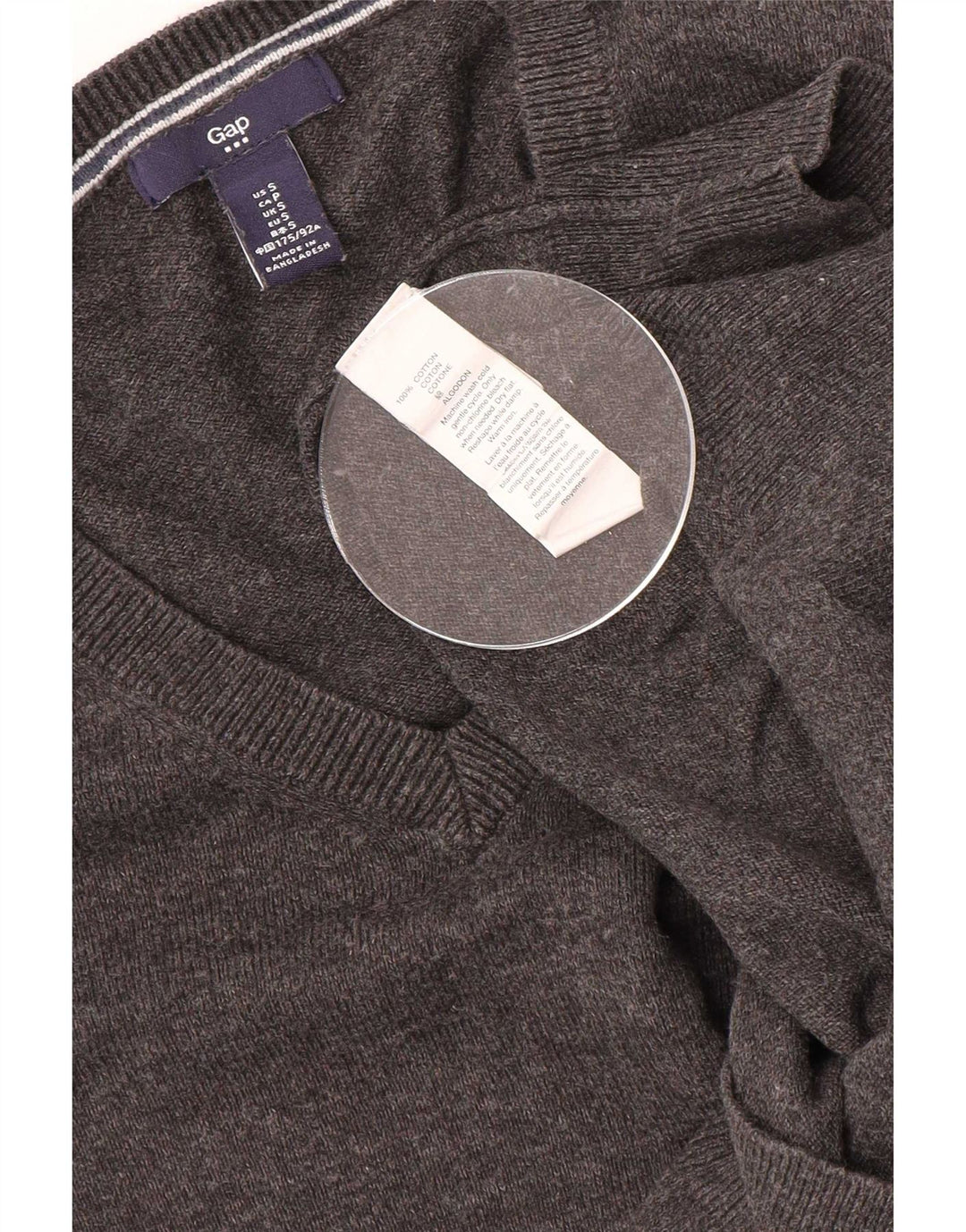 Maglione Gap da uomo con scollo a V piccolo grigio