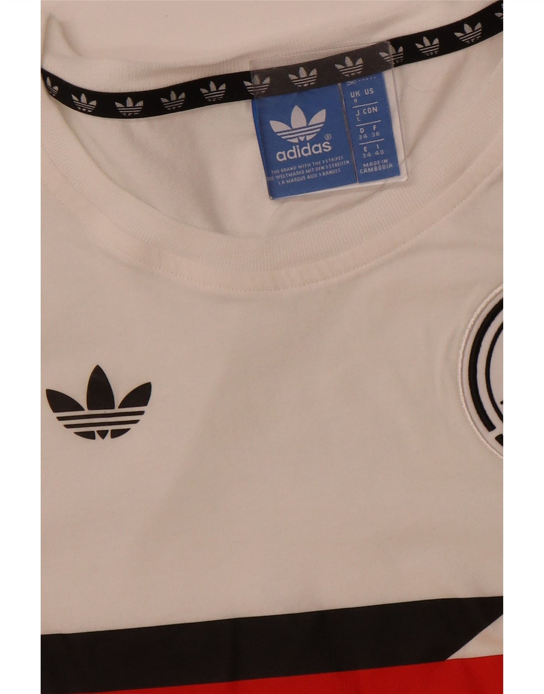 ADIDAS Womens Graphic T-Shirt Top UK 8 Small  White