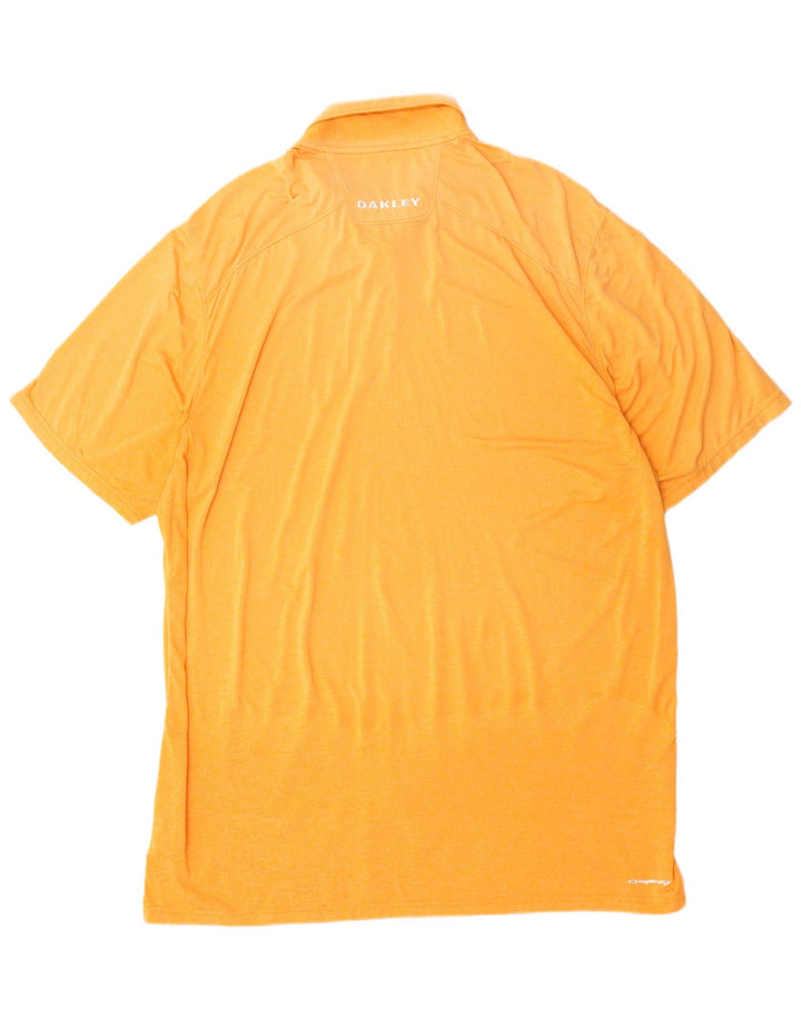 Polo da uomo Oakley 2XL arancione in poliestere