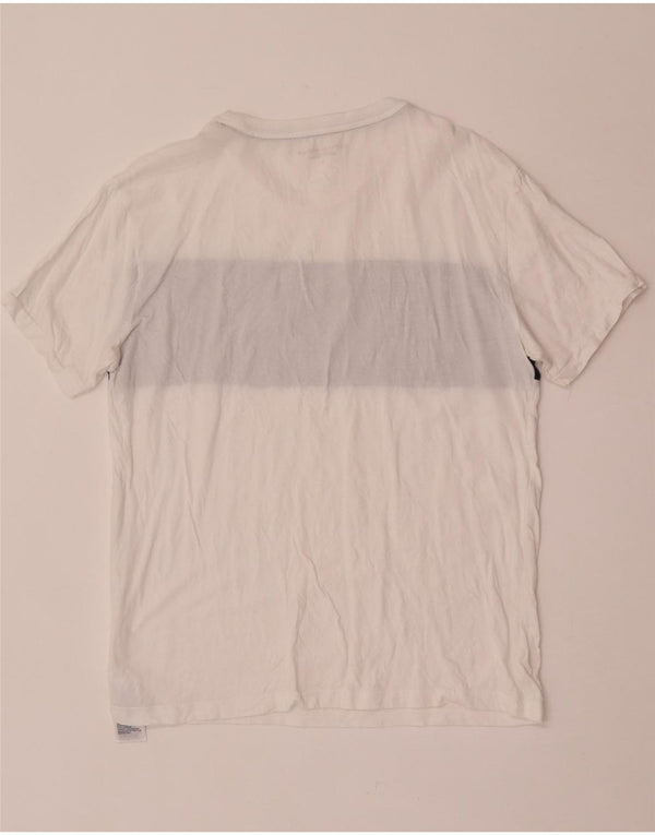 T-shirt grafica da uomo Tommy Hilfiger Top in cotone color block bianco medio
