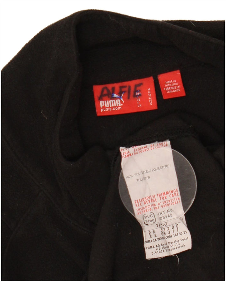 Maglione in pile da donna Puma con zip e collo UK 12 medio nero poliestere