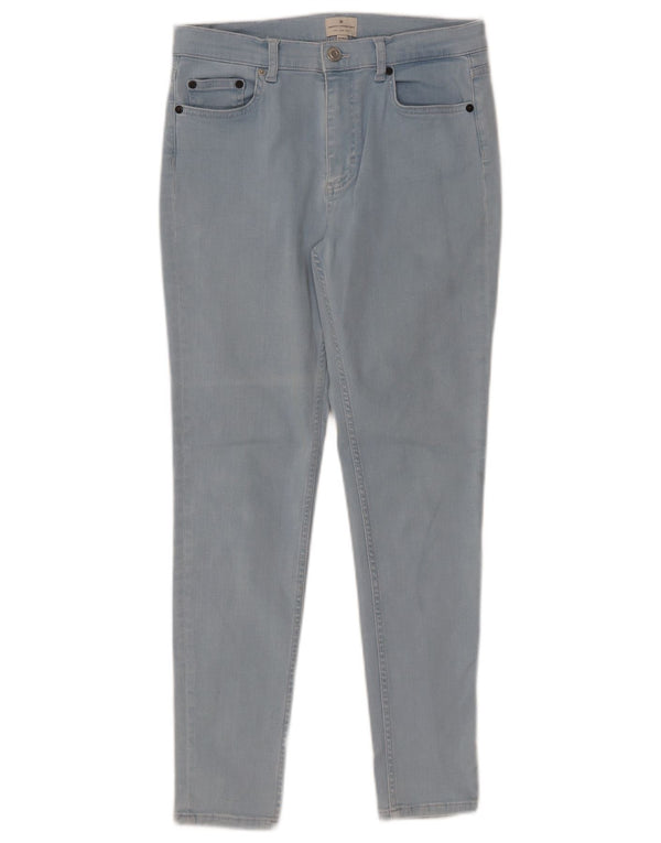 FRENCH CONNECTION Jeans slim da donna UK 12 Medio W30 L28 Cotone blu