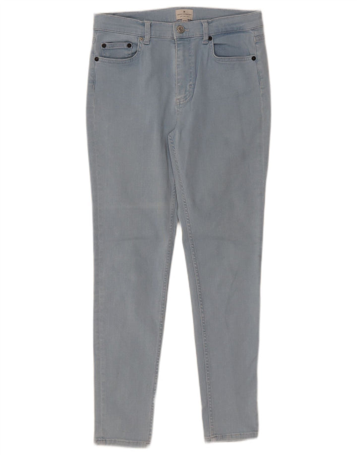 FRENCH CONNECTION Jeans slim da donna UK 12 Medio W30 L28 Cotone blu