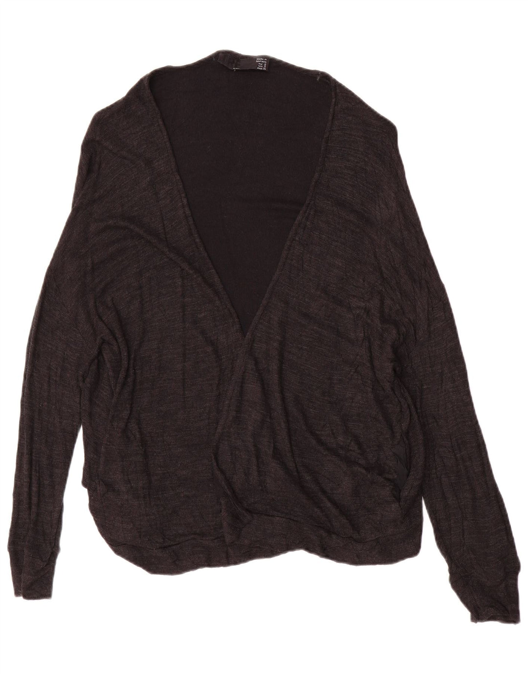 Maglione cardigan aperto da donna Zara UK 10 piccolo grigio